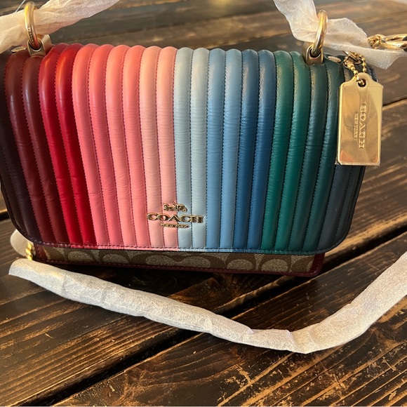 Coach Handbags - Coach Klare Limited edition Rainbow Gradient Stripe Bag